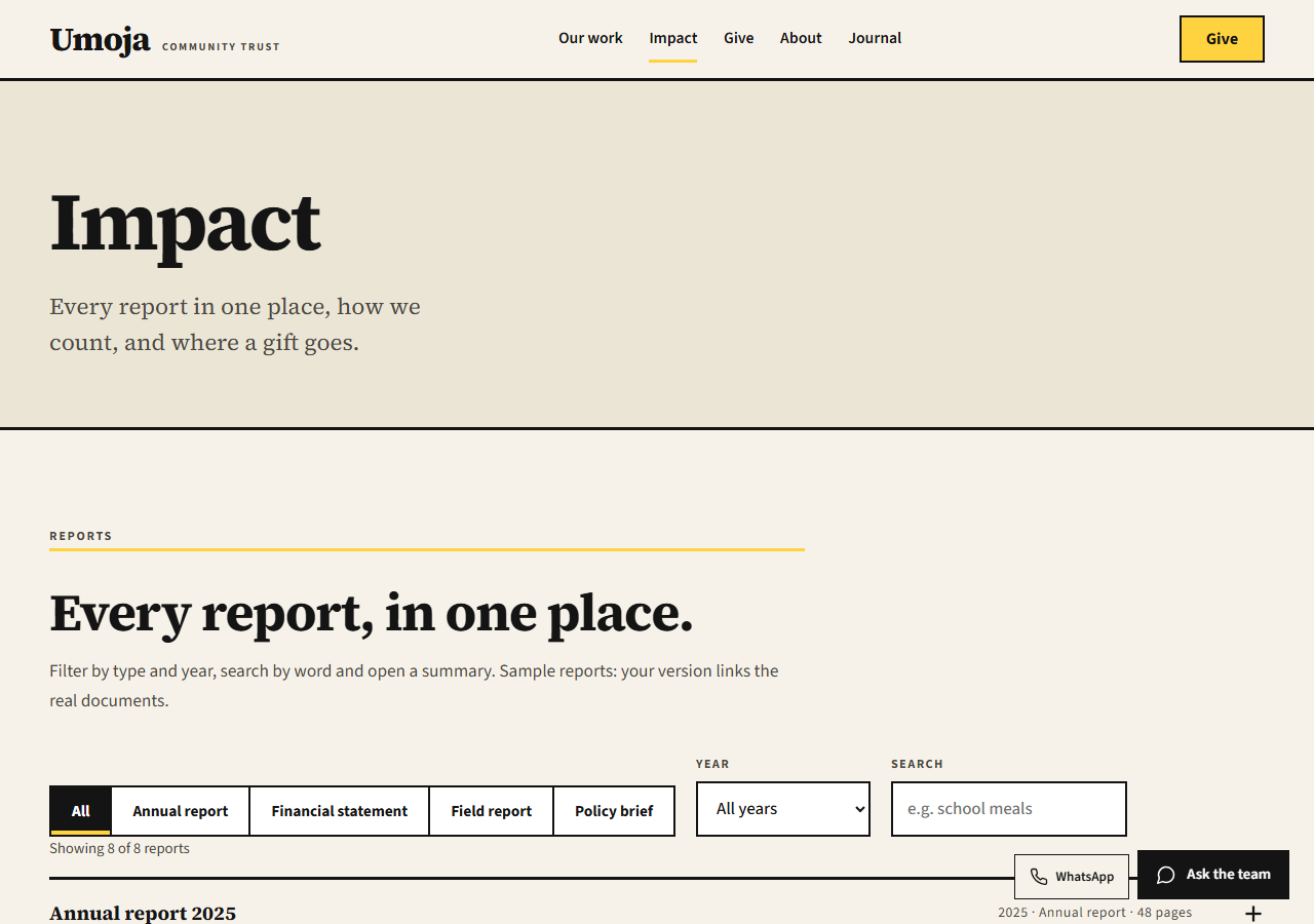 Common Cause impact page