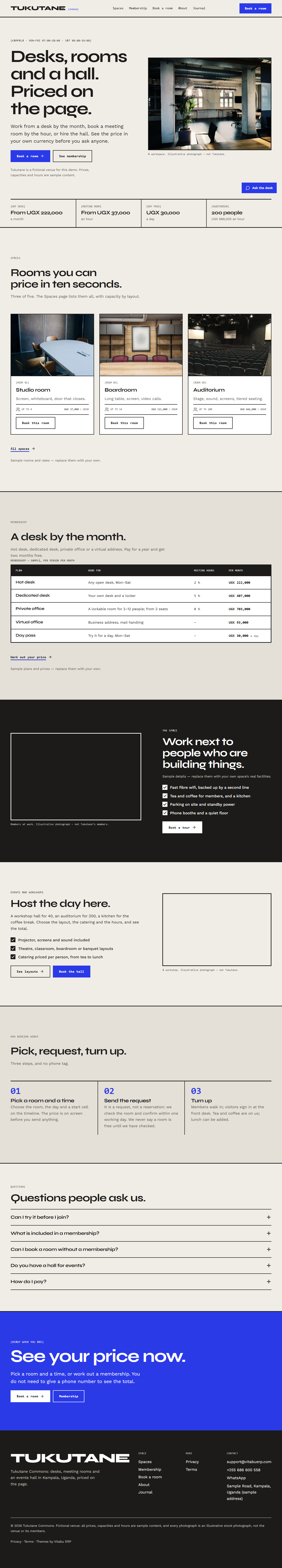 Commons full homepage on desktop