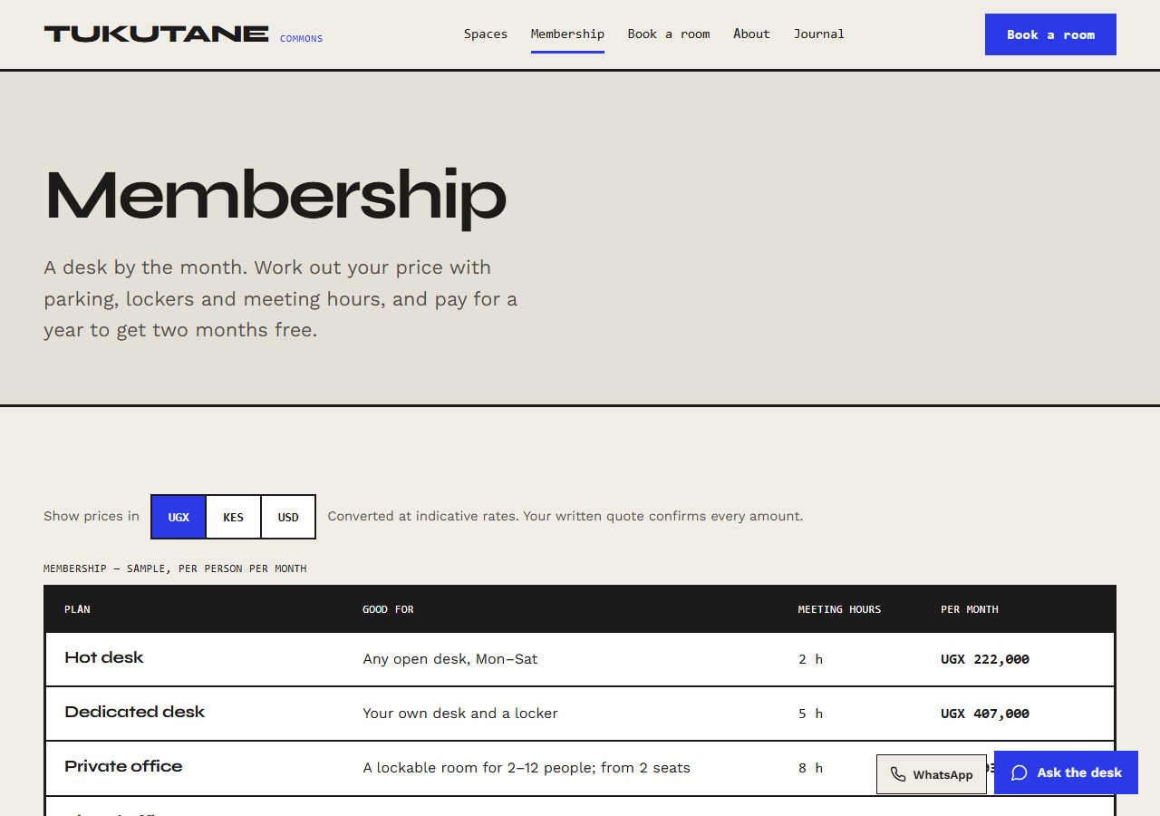 Commons membership page