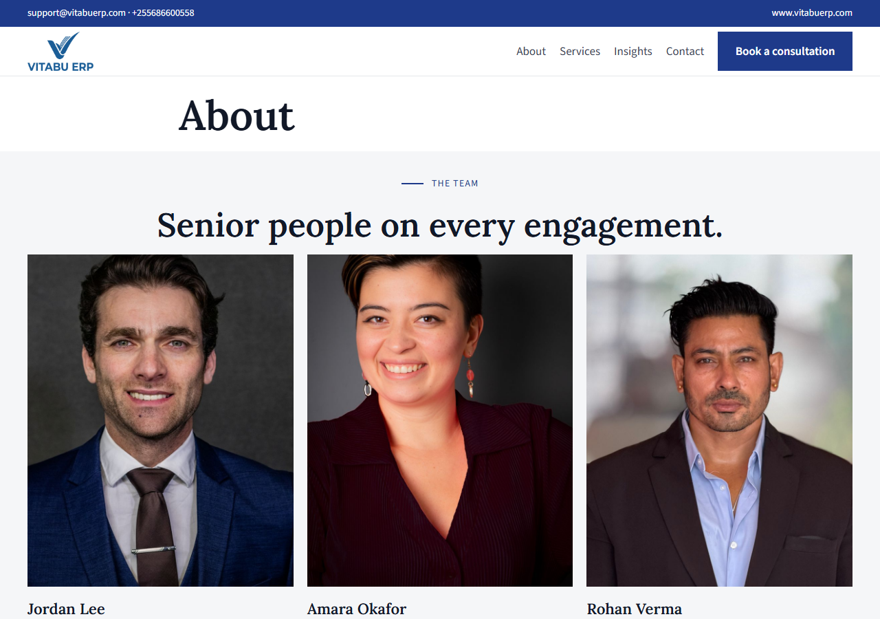 BizCore about page