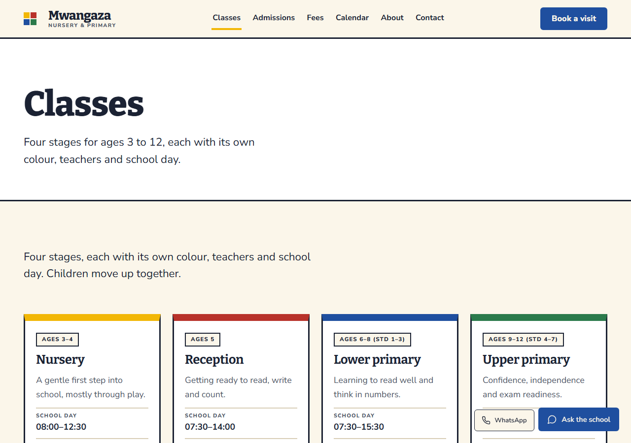 Primer classes page