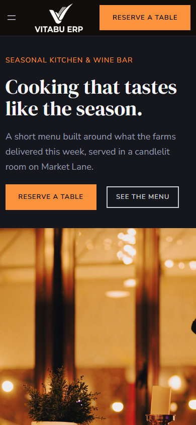 FoodoraX homepage on mobile