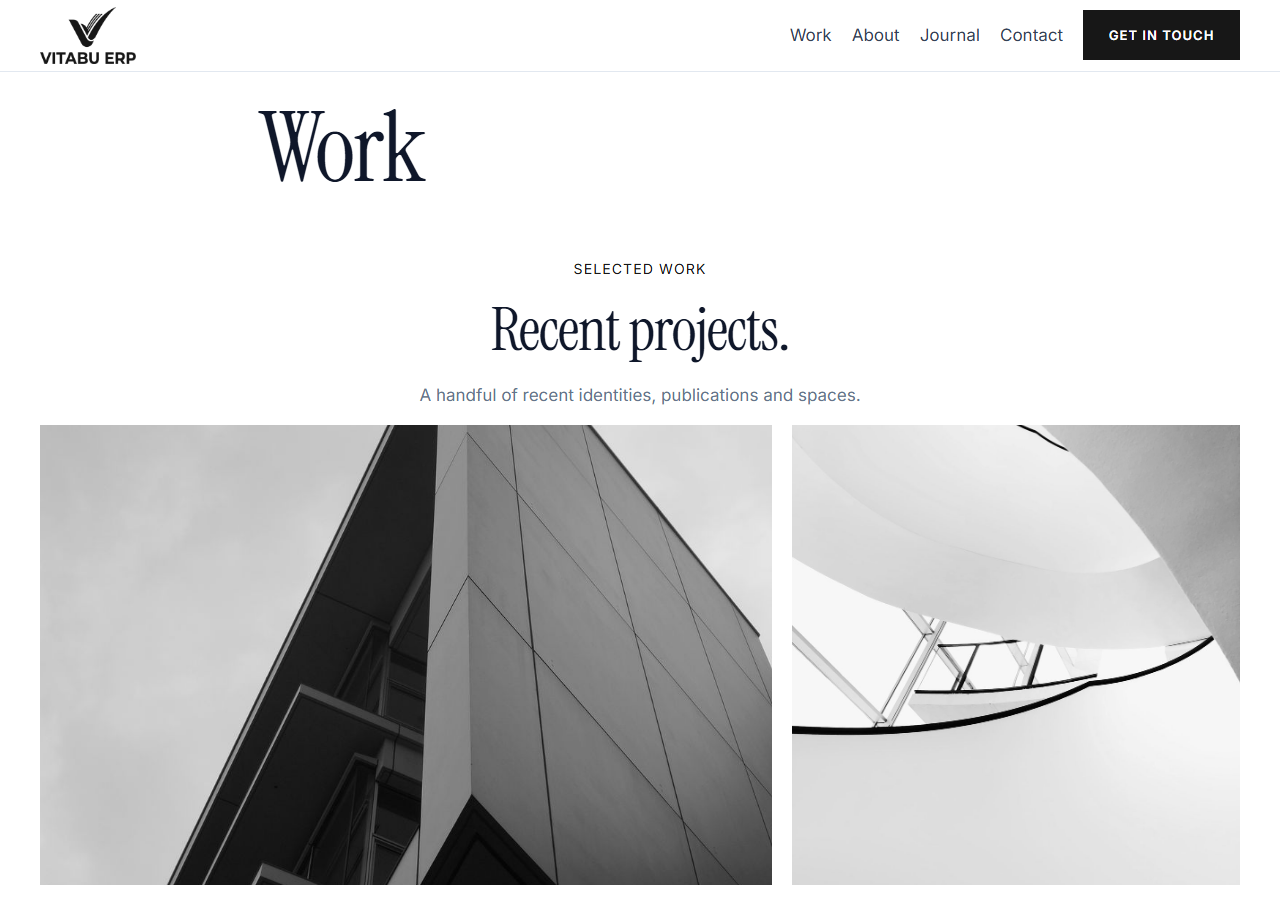 Workfolio work page