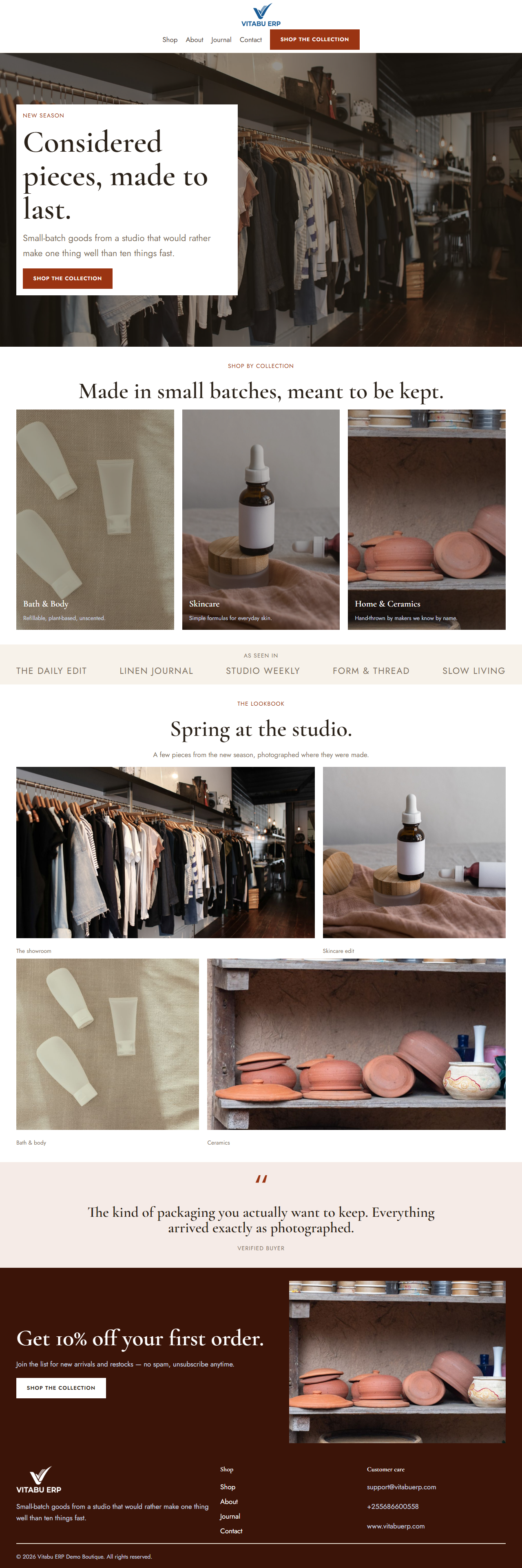 ShopNova full homepage on desktop
