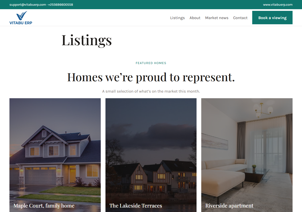 EstateHub listings page
