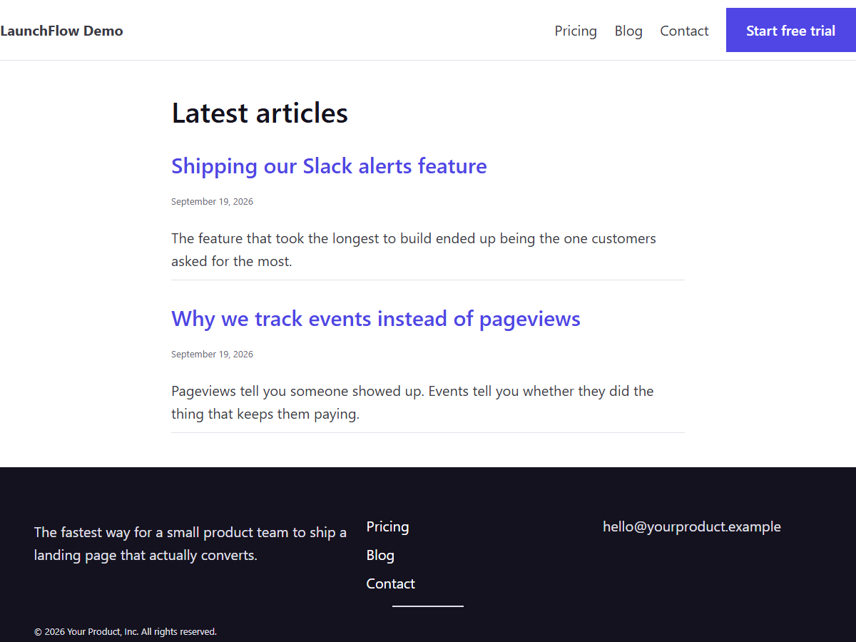 LaunchFlow blog page