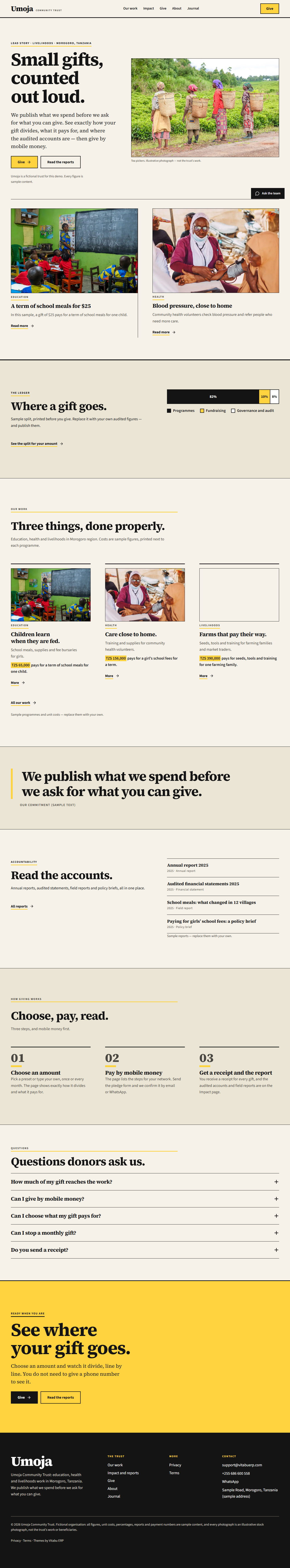 Common Cause full homepage on desktop