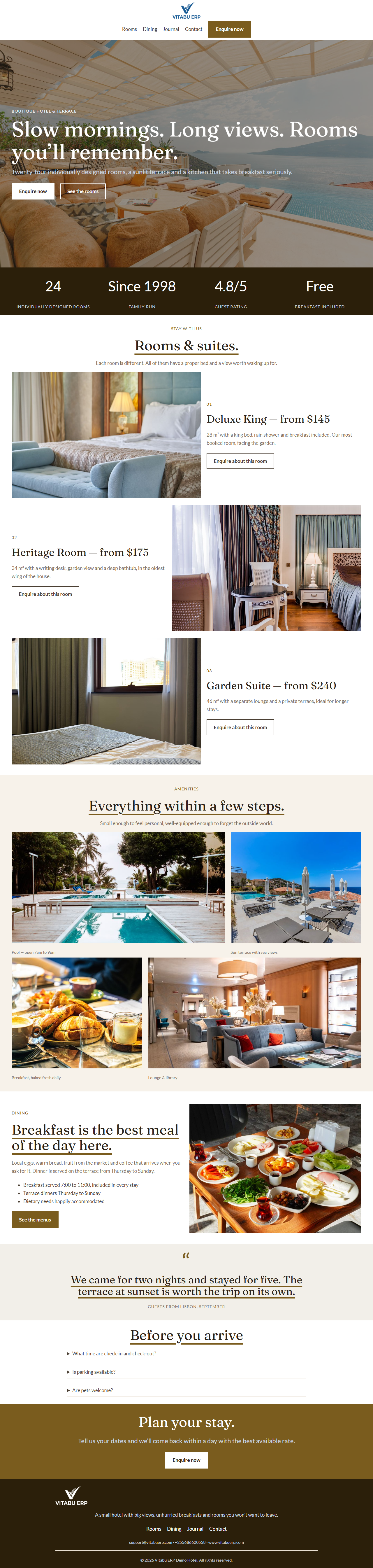 Stayora full homepage on desktop