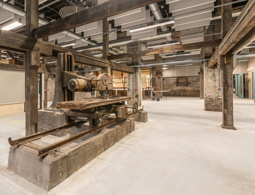 A large machine workshop with metalworking machines